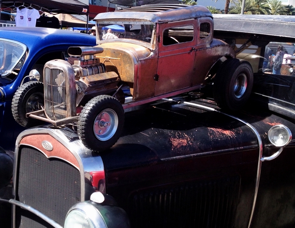 Mini Model A Rat Rod on a full size A by Rob Valentine